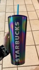 Starbucks Oil Slick PVD Rainbow Stainless Steel Tumbler Cup 24oz 2023