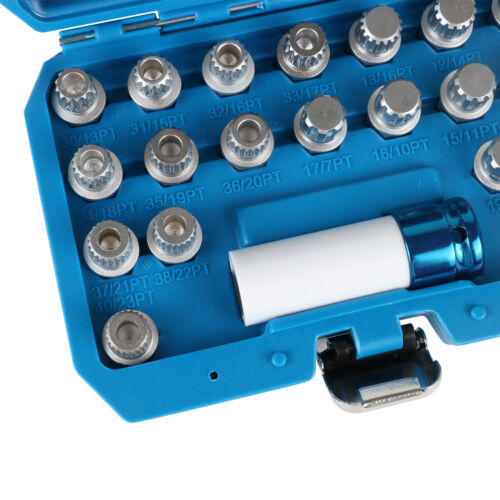21p Anti-theft Lug Nut Wheel Lock Lugnut Screw Removal Key Socket Set FitFor BMW - Picture 3 of 10