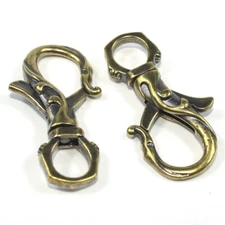 Brass Vintage Snap Hook Clasps Bag Wallet Swivel Eye Snap Hooks Clip