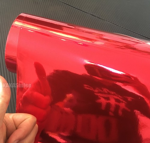 Red Flexible Entire Car SUV Mirror Chrome Vinyl Wrap Decal Sticker Air Free AX - Picture 4 of 7