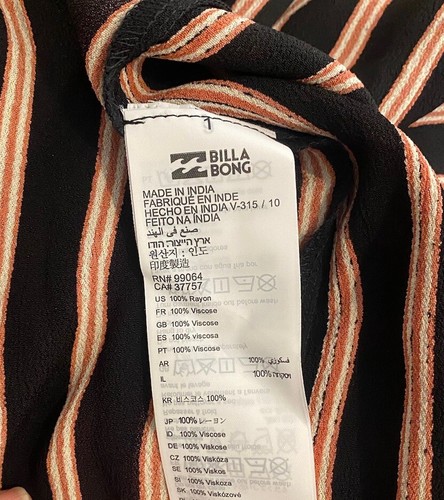 BILLABONG Honey Pie Womens Striped Dress - Size 10 New With Tags - Picture 8 of 9