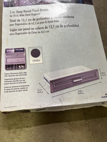 ClosetMaid SS255-DR SuiteSymphony 25 x 5 Inch Tall Drawer For - Grey - Picture 2 of 7