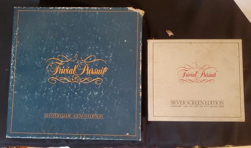 Vtg Trivial Pursuit Board Game Master Genus + Silver Screen Ed 2 COMPLETE SETS - Picture 10 of 12