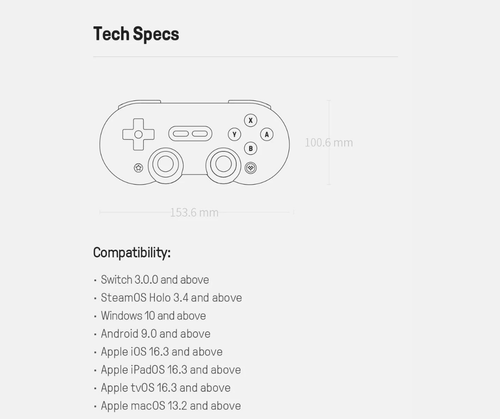 8BitDo SN30 Pro Bluetooth Wireless Controller PC/Switch Set Classic edition - Picture 7 of 20
