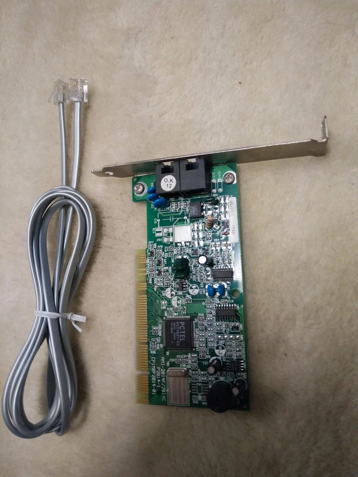 Pctel PCT789T-C1 PCI 56K V.92 Fax Modem, With RJ-11 Cable - Image 2 of 4