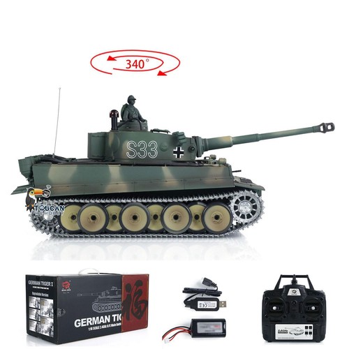 1:16 2.4G Heng Long Tiger I RTR RC BB Infrarot Panzer 3818 Metallspuren W/Rauch - Bild 5 von 12