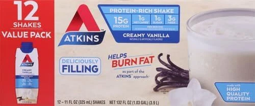 [US WAREHOUSE] Batido de proteína de vainilla cremoso Atkins 15 g de proteína envío el mismo día nuevo Foto 2 de 4