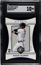 2018 Panini Limited #15 Ozzie Albies PURPLE 10 GEM MINT RC (9/10)