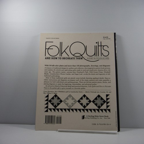 Folk Quilts and how to Recreate Them by Audrey Douglas Wiss Patchwork book 1991 - Picture 9 of 12