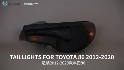 VLAND LED Tail Lights For 2012-2020 Toyota 86 &Subaru BRZ &Scion FR-S Smoke Lens - Video 1 of 1