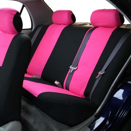 For All Jeep Pink Seat Covers Full Set High Quality Adjustable Fit Breathable - Picture 8 of 8