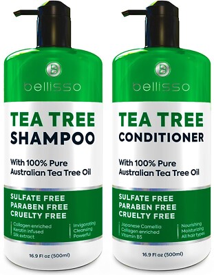 Tea Tree Oil Shampoo & Conditioner, Anti Dandruff, for Itchy Scalps, 16.9 fl oz