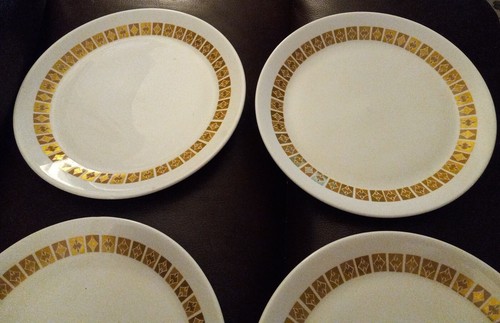 Vintage 1968 Syralite Syracuse China "American" 8" Salad Plates Lot of 4 - Bild 3 von 9