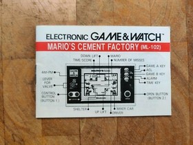 FRENCH CONSOLE *MARIO CEMENT FACTORY*  Nintendo Game & Watch 1983 -with box!