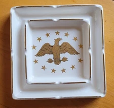 Vintage Eagle With 13 Stars Porcelain Ashtray Clean Ashtray