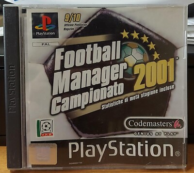 FOOTBALL MANAGER CAMPIONATO 2001 Ps1 COMPLETO PERFETTO CONSEGNA 24/48H CON  BRT