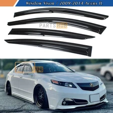 For 2009-2014 Acura TL UA8 UA9 Wavy JDM Mugen Style Window Visors Rain Guards