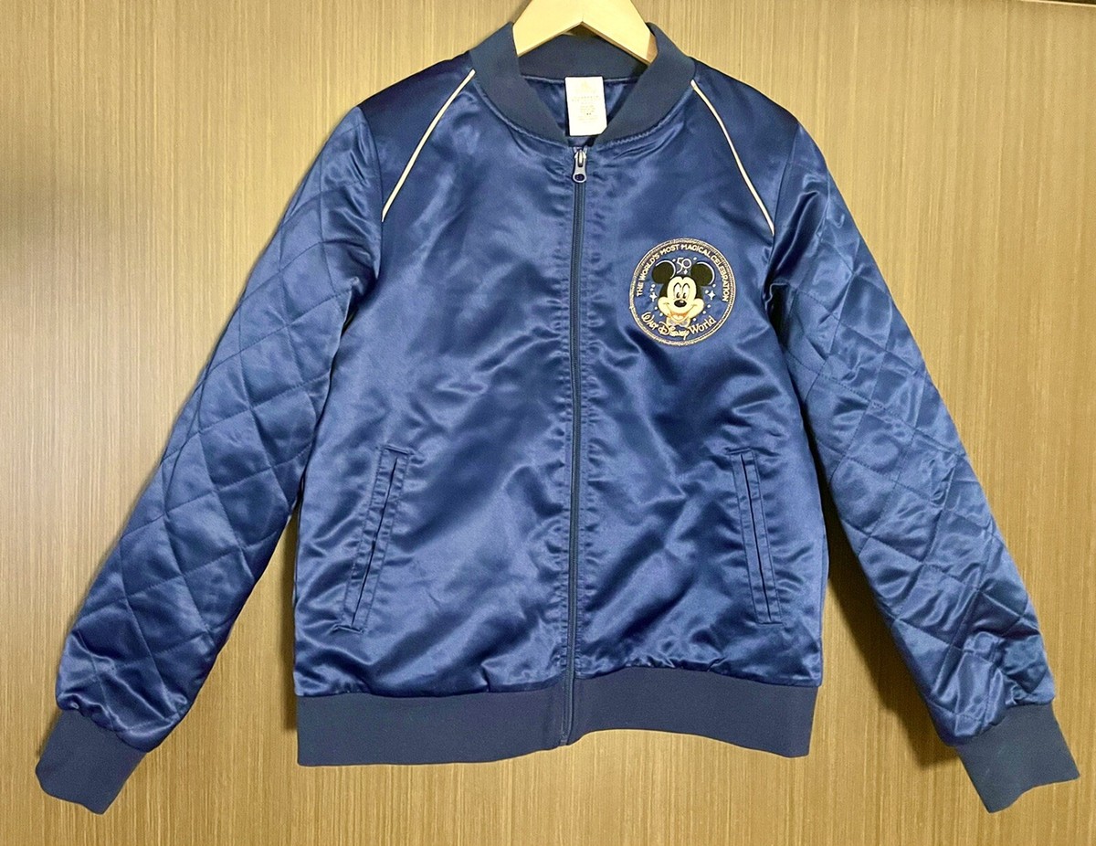 Satin Jacket Disney World 50th Anniversary Blue Bomber Adult