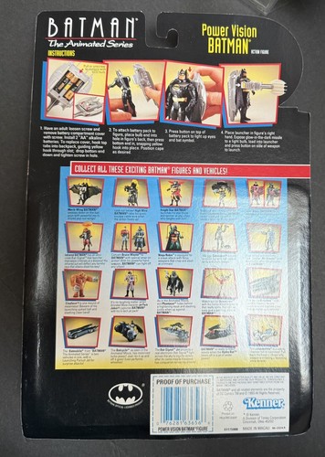 Vintage Batman Animated Series Power Vision Batman Actionfigur Light Eyes - Bild 3 von 11
