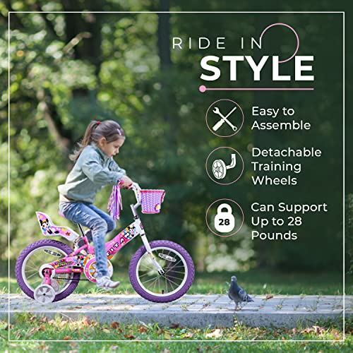 Titan Girl's Flower Princess BMX Bike, Pink, 16-Inch - Picture 4 of 7