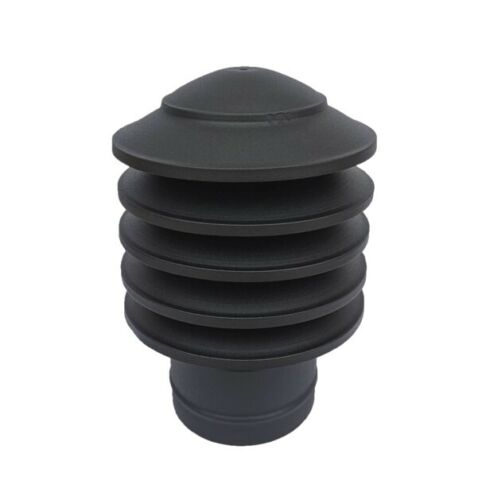 Chimney Cowl Anti Down Draught BLACK Flue Pipe Cap, Vent Top Cover, Exhaust Hat - Picture 3 of 19