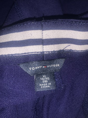 Girl’s size XL (16) navy logo Tommy Hilfiger joggers Sweat Pants With Pockets - Picture 4 of 4