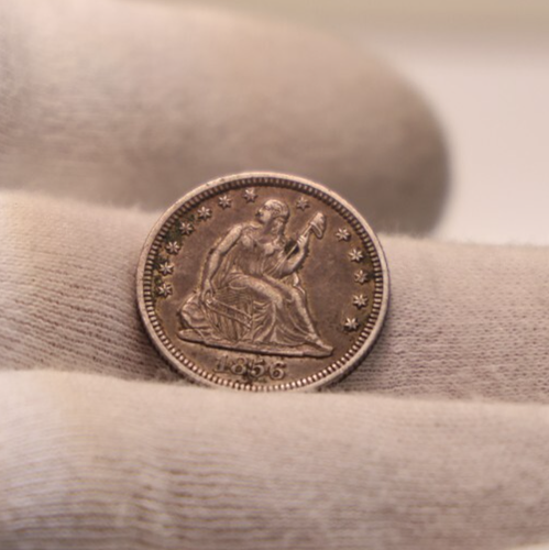 1856 US Seated Liberty Quarter 25c XF