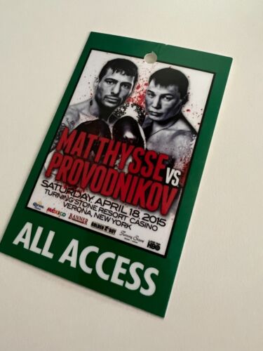 Credencial de pase de prensa Lucas Matthysse vs. Ruslan Provodnikov 4/18/15 boleto - Imagen 2 de 7