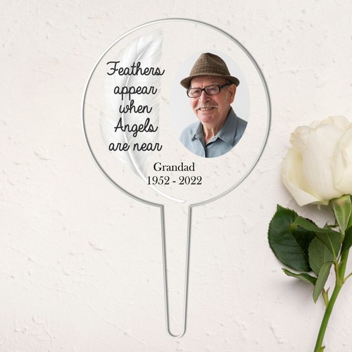 Personalised Photo Memorial Plaque Memory Bereavement Grave Acrylic Garden Sign - Picture 6 of 16