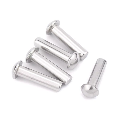 M3 M4 M5 M6 Pan Button Cup Head Knurling Rivets Solid Aluminum Rivet Fasteners - Picture 5 of 7