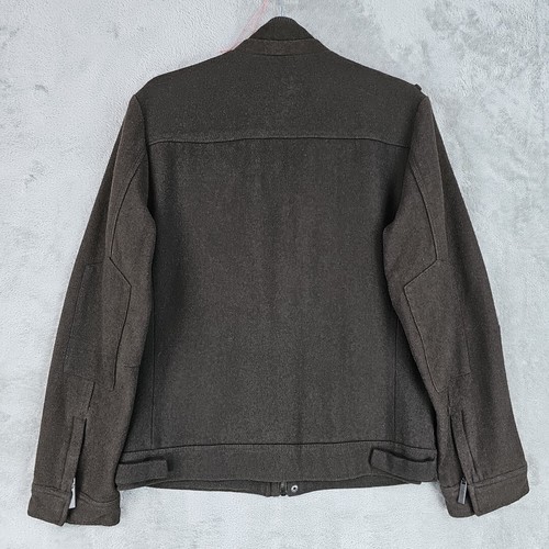 INC International Concepts Miltary Jacket Mens S Green Wool Blend Flight Bomber - Picture 2 of 7