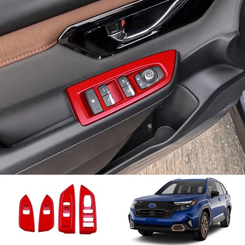 Cubierta de panel de interruptor de elevación de ventana de fibra de carbono 4 piezas para Subaru Forester 2025+ - Imagen 17 de 18