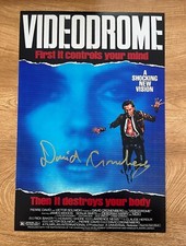 * DAVID CRONENBERG * signed 12x18 poster * VIDEODROME * DIRECTOR * * DAVID CRONENBERG * signed 12x18 poster * VIDEODROME * DIRECTOR *