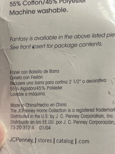 JC Penney Shaker Blue Jacquard Fantasy Panel Curtain Drape 54”x84” - Picture 7 of 10