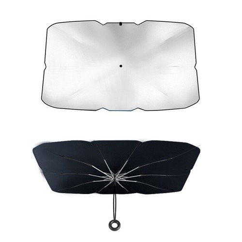 55'' Car Front Window Sun Shade Cover Foldable Windshield Sunshade UV Umbrella - Picture 2 of 9