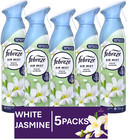 5x Febreze Air Mist Air Freshener Home Scent Spray 185ml White Jasmine Fregrance