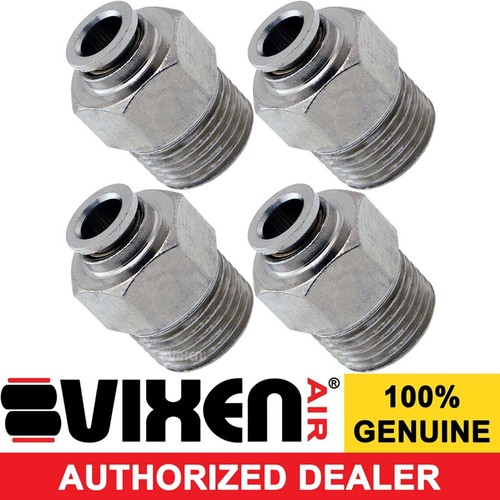 3/8"NPT MALE TO 1/4"OD TUBE PUSH TO CONNECT/PTC STRAIGHT FITTING 4PACK VXA7381-4 - Picture 1 of 2