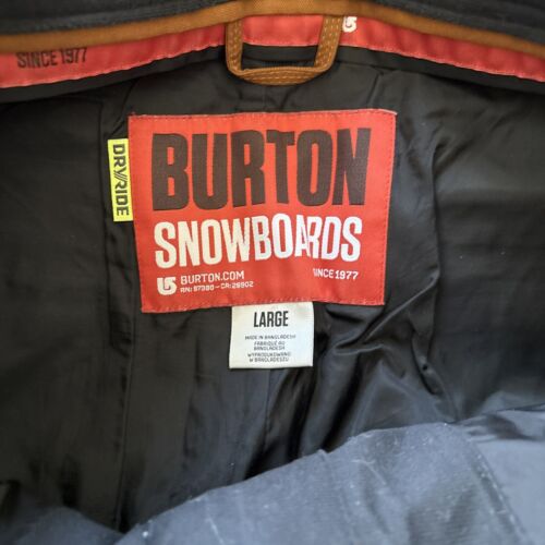 Burton Insulated Snow Pants Men’s Large Light Brown Canvas Clean Great Condition - Picture 7 of 10