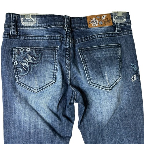 Grace in LA Jeans Womens Size 28 Bootcut Embroidered 30x32 Mid Rise Denim Pants - Picture 5 of 15
