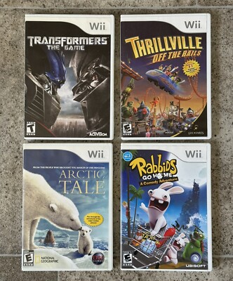 Transformers Wii Game, Thrillville Off The Rails Wii Game, Rabbids Go Home Wii
