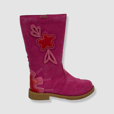 L'amour Kid's Girl's Pink Fiore Tall Fashion Boot Shoes Size 8