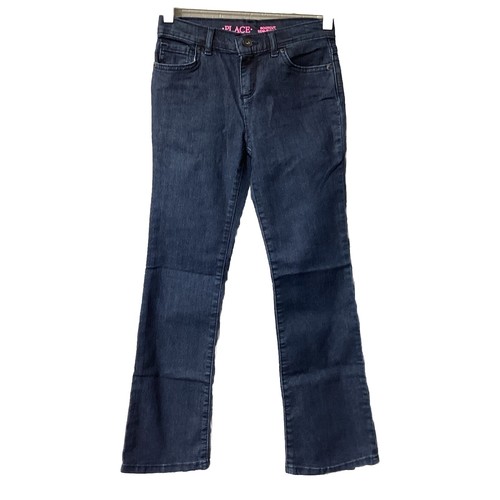 Children's Place Girl's Bootcut Semi-Evasee Jeans Size 10 Medium Wash Blue Denim - Picture 1 of 6