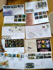 10 Britain First Day Covers England Rugby Locomotives Animals Christmas Uk Fdcs