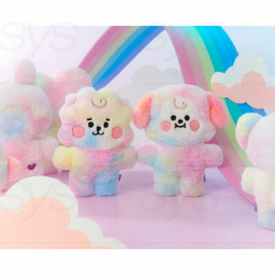 BTS ジョングク キティ レインボー RAINBOW bear 17.5 JUNGKOOK HAS A HELLO KITTY RAINBOW BEAR AND TATA PLUSHIES