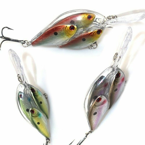 9.7cm Bait Fishing Lures Bait Ball Group Life Like Crankbaits Diving Tackles AU - Picture 10 of 13