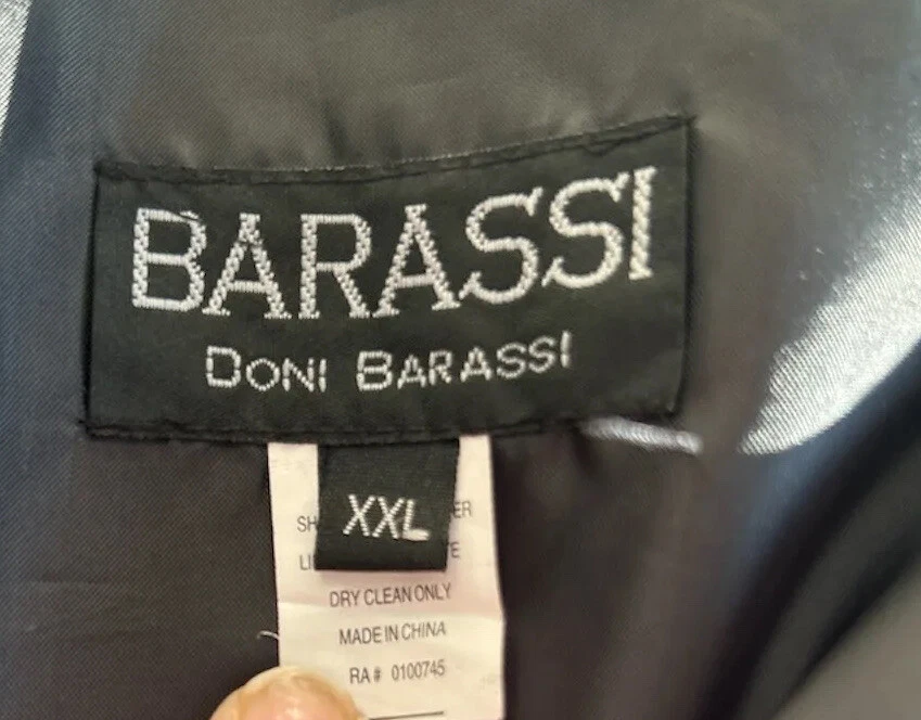 Barassi Tuxedo Vest Burgundy Groom Wedding Prom XXL Chest 24” Chest 36”L - Image 3 of 3