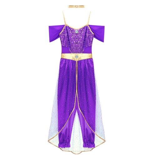 Womens Costume Metallic Dancewear Sleeveless Belly Performance Cosplay Sequin - Picture 20 of 44