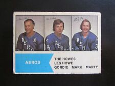 1974-75 O-Pee-Chee WHA Hockey #1 THE HOWES Gordie Howe & Mark & Marty BV~ $100