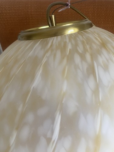 Lampadario globo murano ambra vintage Venini Mazzega - Foto 4 di 4
