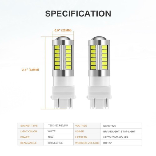 3157 White LED  Running Light  Bulb For GMC Sierra 1500 2500HD 99-2006 - Imagen 9 de 9